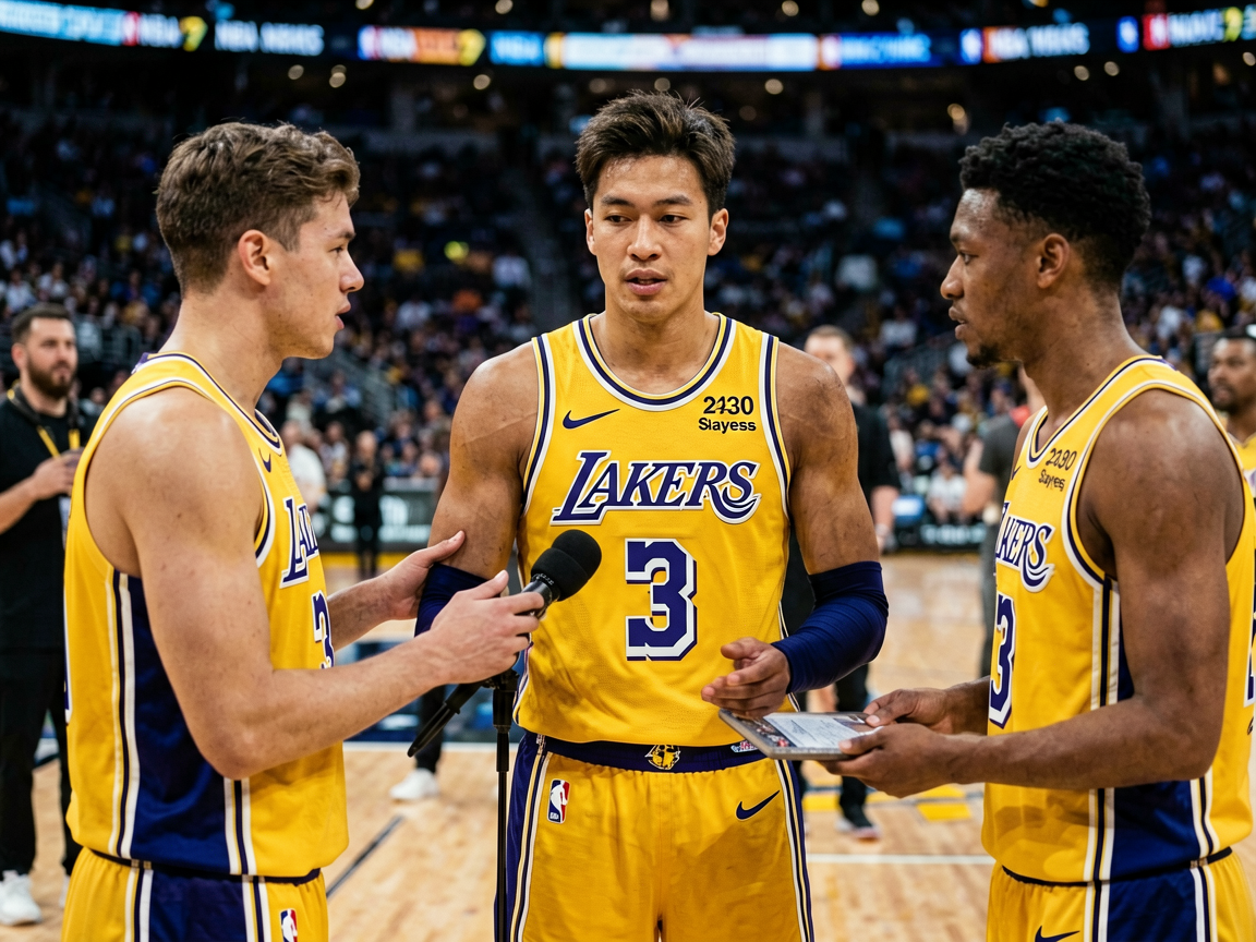 NBA球星赛后采访与数据分析图